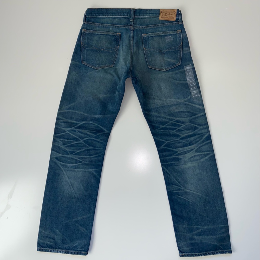 Polo Ralph Lauren Jeans Men’s 34x32 Classic Fit Button Fly Distressed NEW - Picture 4 of 11